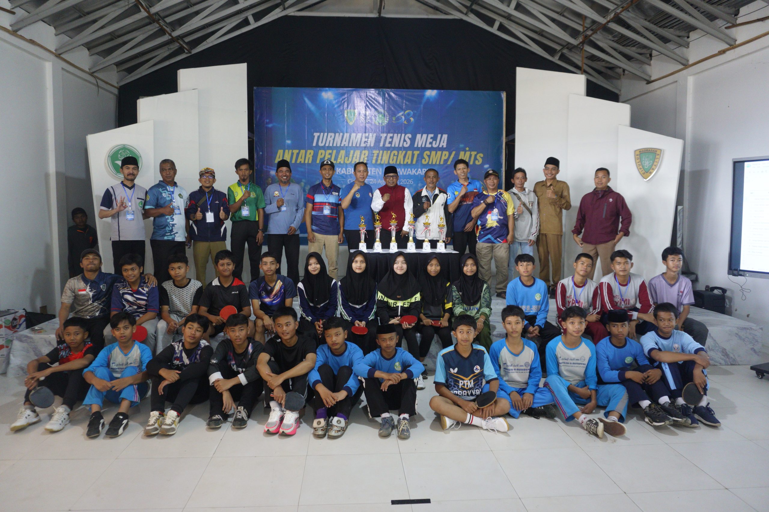 Turnamen Tenis Meja SMP/MTs se-Kabupaten Purwakarta Sukses Digelar di MA YPPA Cipulus